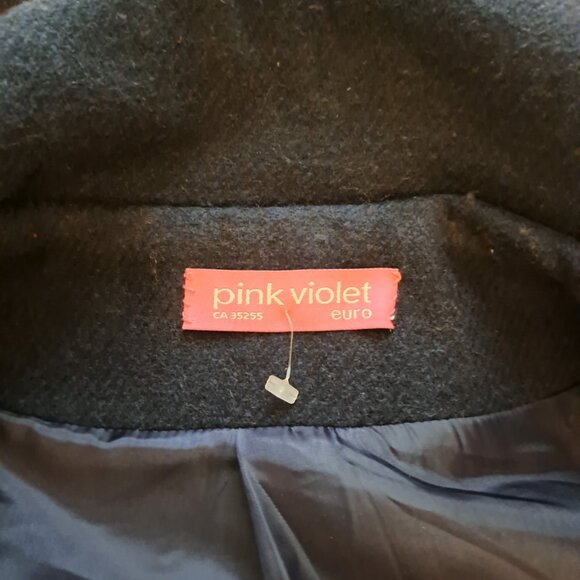 Avant Garde Dark blue cropped sleeve wool blend coat - Small - Picture 5 of 7